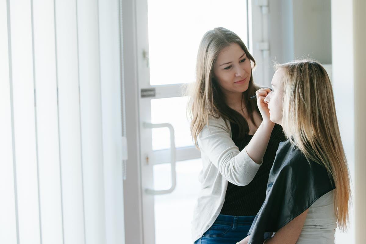 Photo of a model with make-up